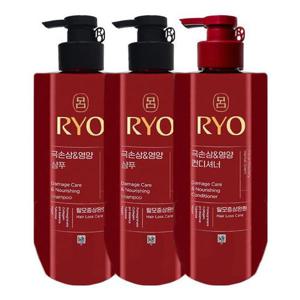 [려]려 함빛 극손상 앤 영양 샴푸 592ml x2 + 컨디셔너 592ml