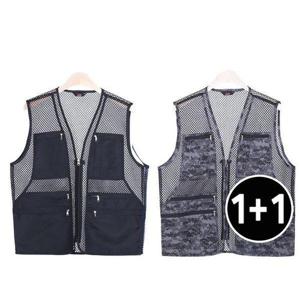[미루나무]1+1 쿨힘멜 남성 여름 조끼 등산조끼 VEST 작업조끼