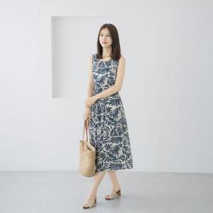엄마옷 마담4060 나뭇잎나시원피스-QOP2507037-