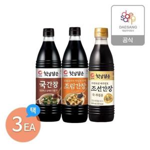 [청정원]청정원 햇살담은 간장 500ml 3종(국간장, 조림간장, 조선간장) 3개 골라담기_24120784_634573