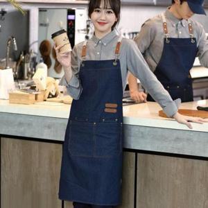 카페 앞치마 방수 바리스타 주방 식당 공방 캔버스