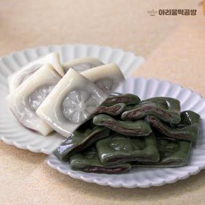 [아리울떡공방]굳지않는 쑥 앙금절편 1kg+백미 앙금절편 1kg