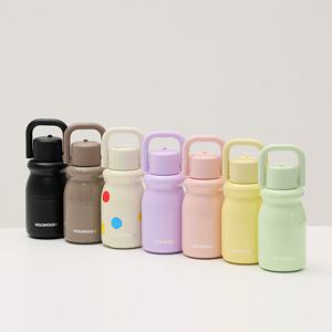 홀로홀로 밀크 텀블러 보온보냉병 430ml(그린/도트/매트블랙/아이보리/옐로우/코코아/파스텔퍼플/핑크 color 택1)