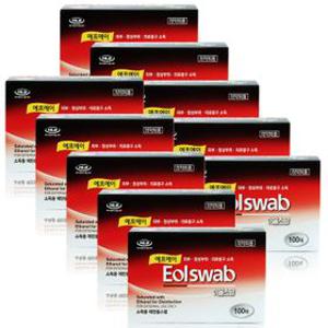 FA 에프에이 이올스왑 100매x10박스 피부 상처소독 1매포장 에탄올 알콜솜 알콜스왑 소독티슈 의약외품