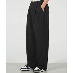 투턱 와이드 슬랙스 블랙