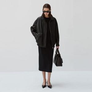 Vegetable Lambskin Overfit Blouson_Black