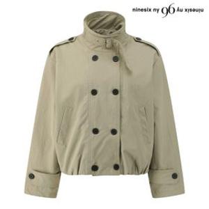 버클 넥 더블 버튼 트렌치 자켓 (NQ1JK017L0)