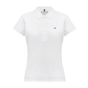 타미힐피거 클래식 슬림 여자 반팔티 폴로티 카라티 화이트 1M57636661-100