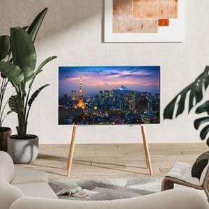 이젤리 TV스탠드 벽면밀착형 삼성 LG 75인치 이젤형 티비거치대 이동식 다리