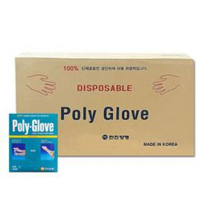 한진 폴리글러브 M 1박스/50통 위생장갑 비닐장갑 일회용장갑 의료용 oly glove