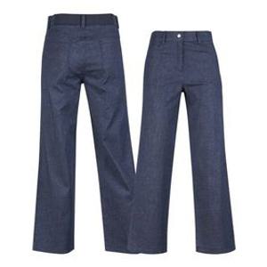 럭스골프 여성 백밴딩 와이드 핏 데님 청바지 BMU25M242W