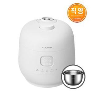 쿠첸 본사직영 브레인 풀스텐 듀얼프레셔 6인용 IH전기압력밥솥 퓨어화이트 CRH-TWS0610MW