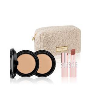 [4월/롯데단독] 메쉬 핑크 쿠션 리필 듀오 세트(+립 미니어처+미니 파우치)