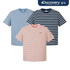 [디스커버리] 유니 멀티 스트라이프 반팔티셔츠 3종 택1