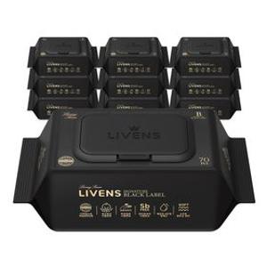 리벤스 시그니처 블랙라벨 도톰한 아기 물티슈 캡형 70매 * 10팩