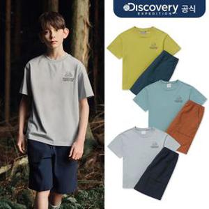 [디스커버리] 키즈 프레시벤트 아웃도어 백그래픽 트레이닝 세트 3종 택1