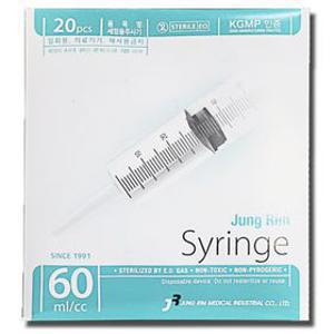 정림 관장용 대형 주사기 60ml 20pcs