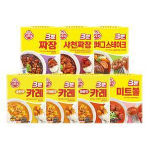 [APP전용] [오뚜기] 3분 카레/짜장 12개+12개(총 24개) 골라담기