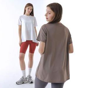 [주말특가 5,900원] [베리웨어] 여성 복부커버 A라인 반팔티 루즈핏 운동티 프릴리