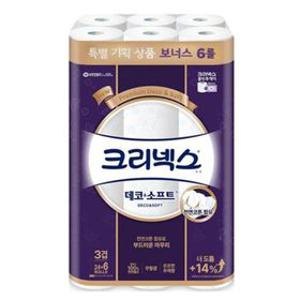 [크리넥스] 데코소프트 수딩플러스 3겹 25m 24+6롤