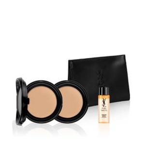 [4월/롯데단독] 메쉬 핑크 쿠션 리필 듀오 세트(+블랙 파우치+에센스 10ml)