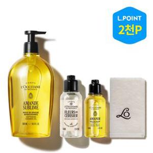 [4적립][기프트][단독] 아몬드 소프트닝 샤워 오일 500ml 세트 (+ L.POINT 2천점)