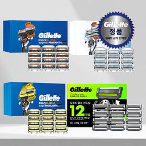 질레트 12입 면도날 모음전 (프로쉴드/프로글라이드/스킨텍)