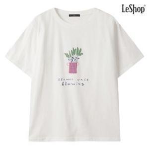 플라워 프린팅 반팔 티셔츠 (DQ2LW009A)