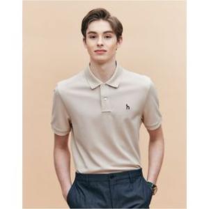 [25SS] [링클프리] 베이지 반팔 피케 티셔츠 HZTS5B403I2