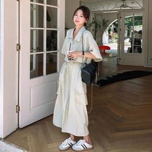 로이나-건빵셋트 바스락원단 상하셋트  치마 자켓