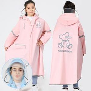 주니어 어린이 우비 모자탈부착 비옷 레인코트 우의 여름 장마철 등교