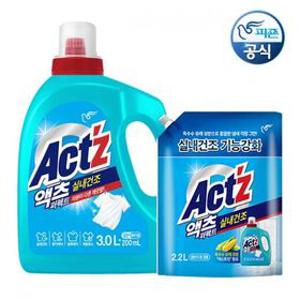 액츠 퍼펙트 실내건조 세탁세제 일반드럼겸용 3L+2.2L