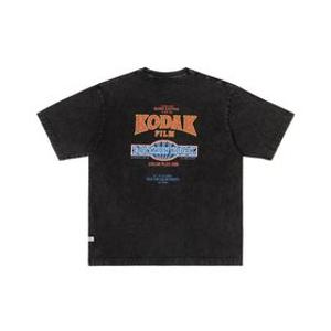 코닥 KODAK 스노우 워싱 그래픽 반팔 티셔츠 BLACK 178845