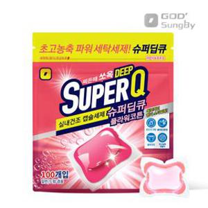 캡슐세제 플라워코튼 100개입 대용량 고농축 세탁세제 드럼 일반 겸용