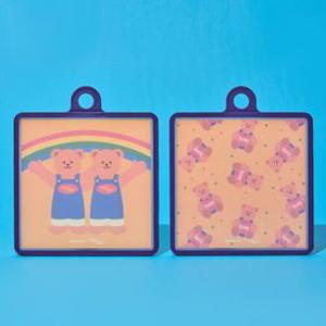 글라스락 위글위글 양면 도마 1P (위글베어)