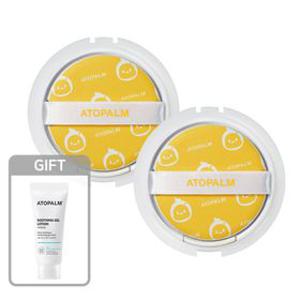 아토팜 톡톡 페이셜 선팩트 15g X 2개 (리필) (+수딩젤20ml)