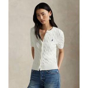 폴로 랄프 로렌 여성 케이블 니트 코튼 숏 슬리브 카디건(WMPOSWENDW20392100)