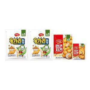 하림 용가리치킨 300g 2봉+팝콘치킨 180g 1봉+(증정)치킨너겟 100g 1봉