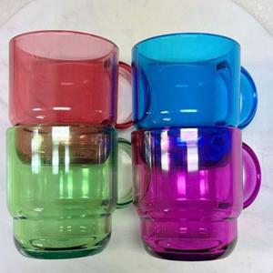 타파웨어 클리어 머그 스프링 세트 280mlX4P 홈카페 가정 업소 사무실 렌지컵