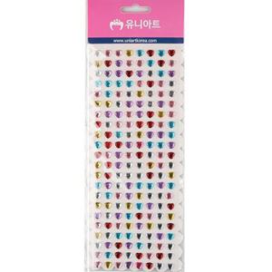 유니아트 비즈스티커 15번 보석 스티커 하트스티커