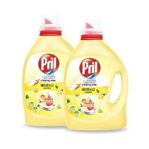 무료배송 프릴 베이킹소다 주방세제 3L x 2, 레몬향