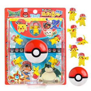 포켓몬 알로라캡 피카츄 피규어 6종세트 몬스터볼