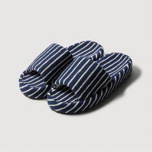 JAJU 메모리폼 핀스트라이프 거실화_L_네이비