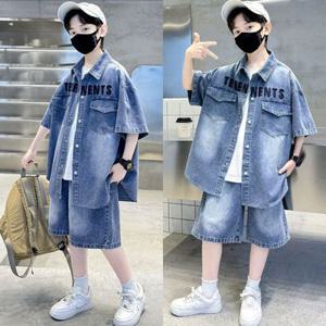 남아 초등학생 오버핏 데님 자켓 데님 반바지 상하