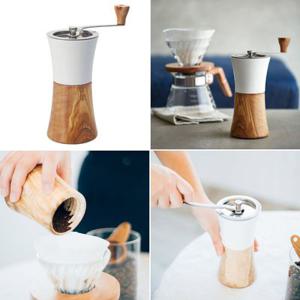 하리오 세라믹 커피밀 우드 수동 그라인더 커피 원두 분쇄 로스터기 핸드밀 홈카페 글라인더