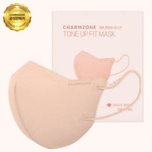 참존 NEW 톤업핏 새부리형 컬러 마스크 중형 로맨스업 코랄 25매