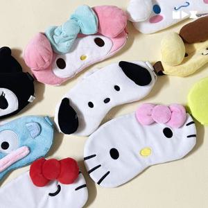 산리오 쿠로미 마이멜로디 시나모롤 폼폼푸린 헬로키티 케로피 향교돈 포차코 수면 안대 꿀잠템