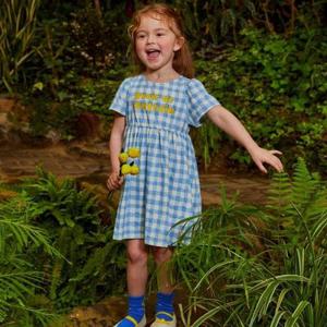 [밀리밤] 이랜드 키즈 밀리밤 피크닉 면 100% 공주데일리 체크 원피스 MLOM2450A_7358