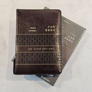 개역한글 큰글자성경전서 대합본 통일찬송가 다크브라운 색인 지퍼  바뀌기전성경책