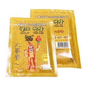 홍삼한방파스 10팩 250매 패드 골드 인삼 관절 허리 무릎 어깨 붙이는 근육통